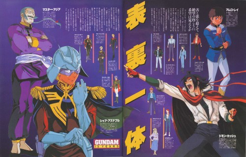 oldtypenewtype: Some of the major characters of the Gundam universe in the Gundam 15 Year anniversar