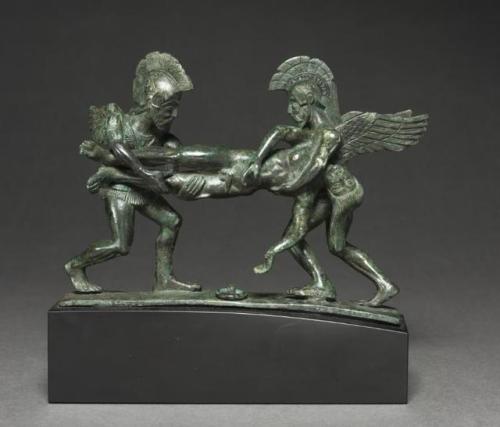 cma-greek-roman-art:Sleep and Death Cista Handle, 400, Cleveland Museum of Art: Greek and Roman ArtT