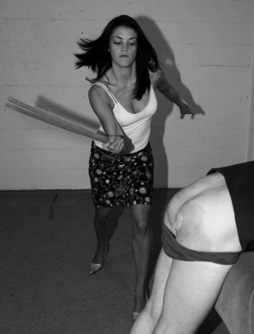 mrsstrict:When my husband really sets me off, I take him down to the basement for an especially hard