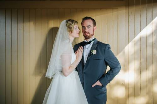 Kylie and Greg. #wedding #melbourne #vintage #westgarth #theatrewedding #portrait #bride #groom #wed