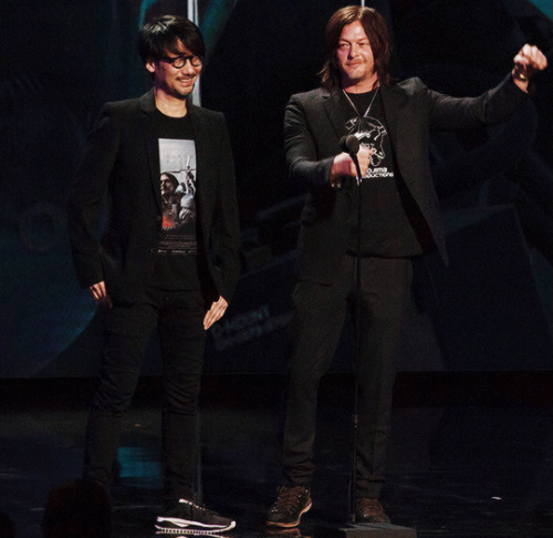 reedusnorman:Hideo Kojima and Norman Reedus on stage at The Game Awards 2017 on 7th December ‘17