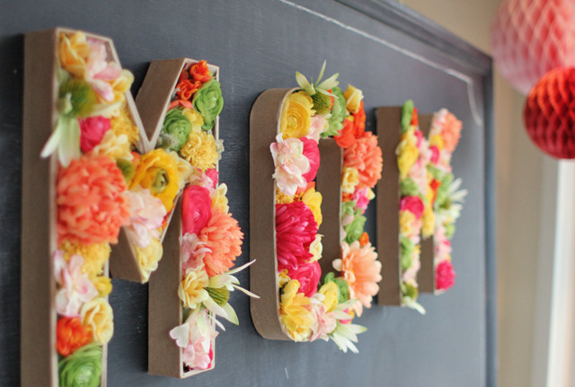Diy Crafts Diy Blooming Monogram What You Need Cardboard
