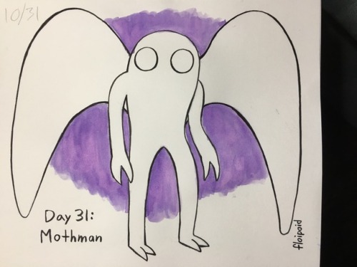 Inktober Day 31: Mothman