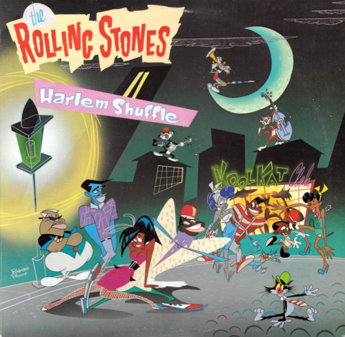 The Rolling Stones – Harlem Shuffle Rolling Stones Records, 1986 Artwork by John kricfalusi