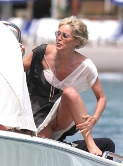 Black-Thanos:  Almostdressed:sharon Stone Is At It Again. Yea   Basic Instinct In