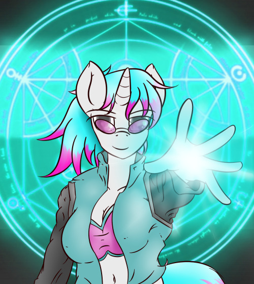 vixyhoovesmod:  Been trying to make a good magic pic of Netrunner.Best one I’ve gotten so farAlso I gave her boobs <,<, because i like the rendition MrFatCakes did of her.  Ooooo~! =o Awesomesauce! x3