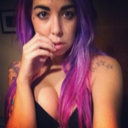 caiasuicide:  life has though choices and I want to hide under the blankets and never have to feel again… @suicidegirls #caiasuicide #purplehair #selfie @alexiscrawfordx @jessytai 