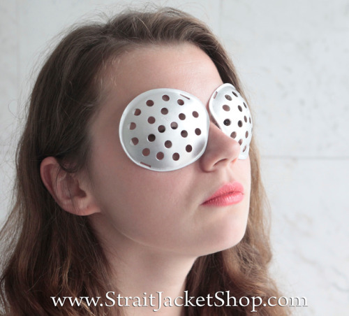 Set of Vintage Metal Eye Patches available in our shop! Made out of Aluminium. Perforated to allow l