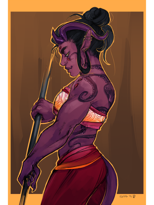 More Tiefling commissions!This one is Joska- who I LOVED drawing! What a gorgeous design! 