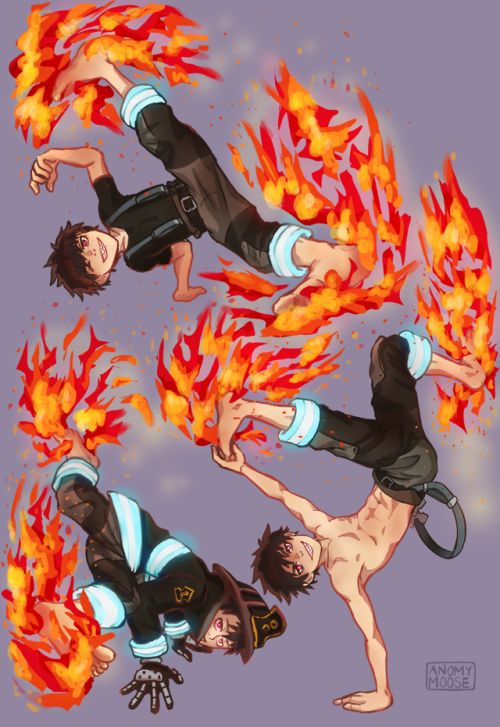 I love Fire Force and Immediately imagined B-Boy Shinra