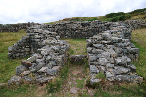 Roman Bathhouse, Hardknott Roman Fort, Cumbria, 31.7.18.The harsh landscape of the Lake District pro