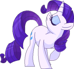 purplehorsedrawswhatever: I drew pixelated Rarity from scratch just for new comission sheet. I used filters just at the very end to make it look nicer, so it’s almost pure pixel art. Nice! :3