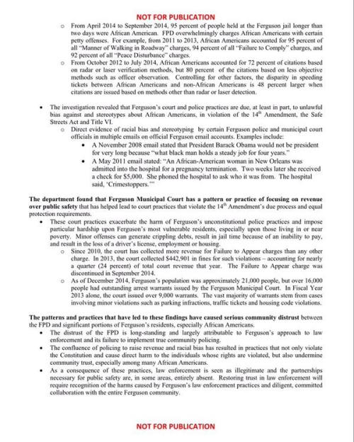 revolutionarykoolaid:No Justice, No Peace (¾/15): The full report of the Department of Justice’s investigation into the Ferguson Police Department has been released and it is nothing short of horrifying. Please take the time to read each screencap