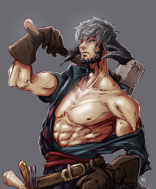 koko-works:Hello! a full body commission tonight for my dear friend, Master Blacksmith Naiman Mankha