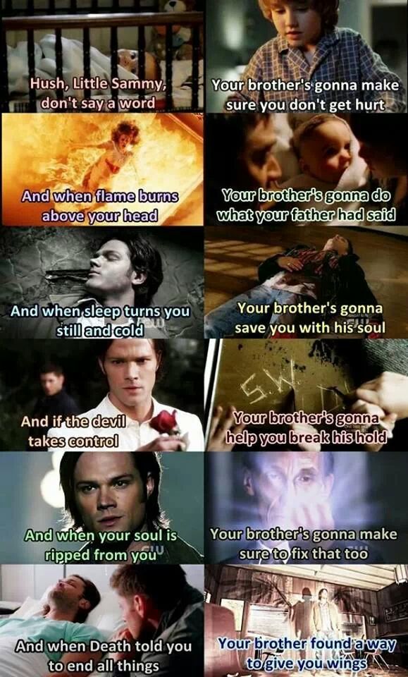 savageborn:  assassins-run-from-me:  Found that Supernatural lullaby but in pics