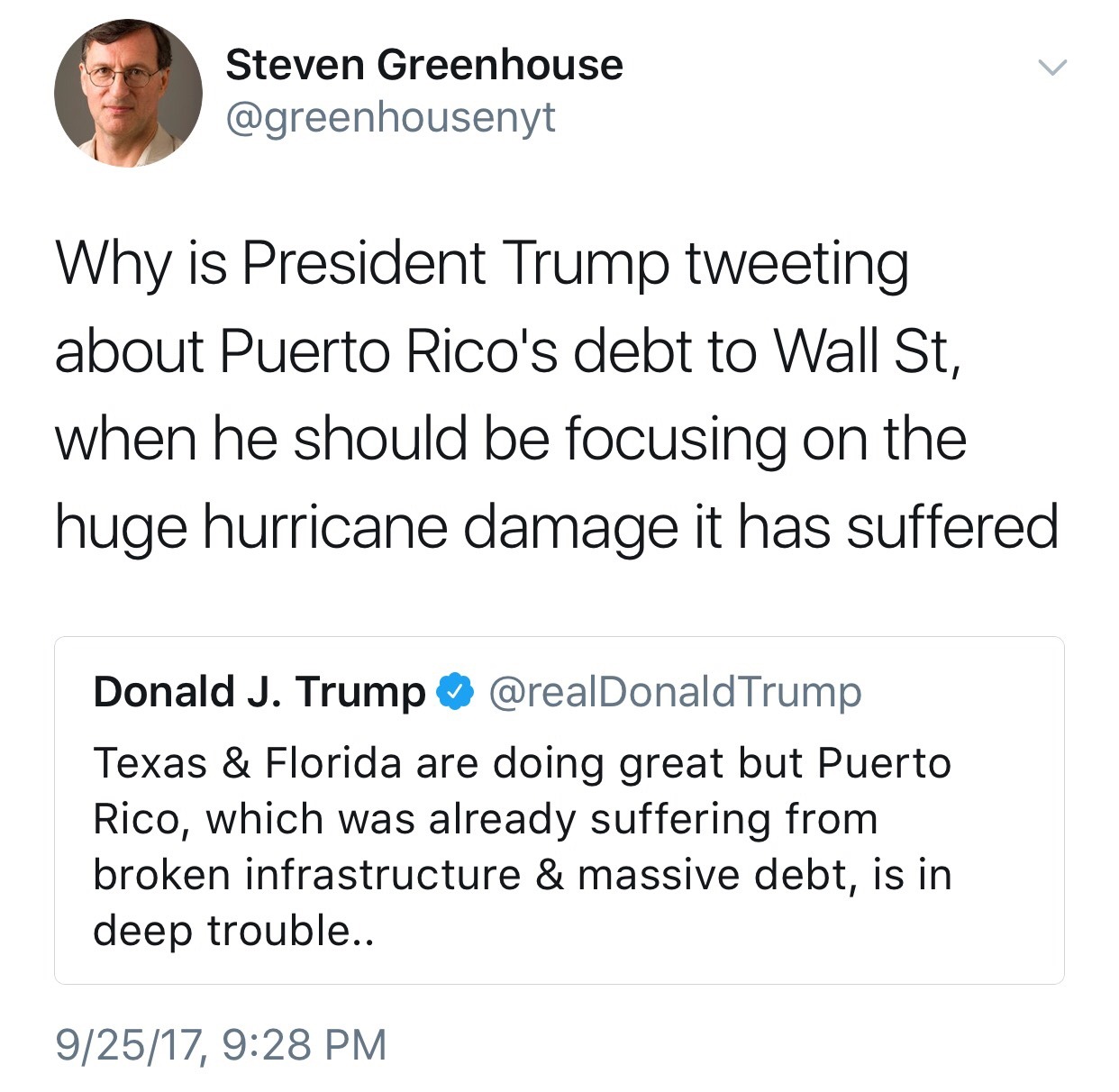 odinsblog:  Wow. Donald jackass Trump really does not care about anyone who isn’t