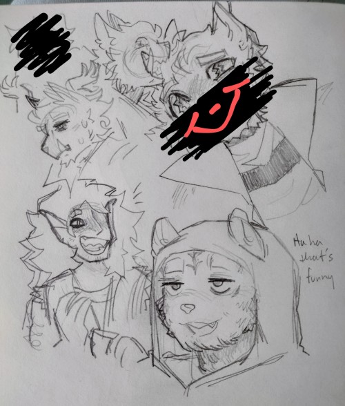 Some Traditional Doodles. Some Are Humanized Designs Of Frost, Hootsie, And Gricko Whilst The Others