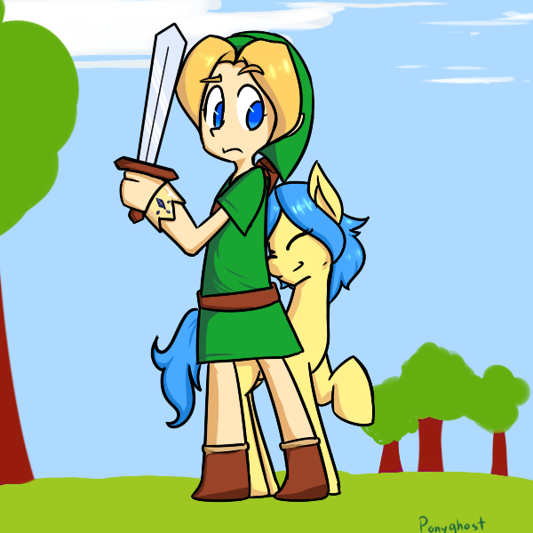 ask-ponyghost:  Young link and Gumdrop The request for Ghostytoast for sending an
