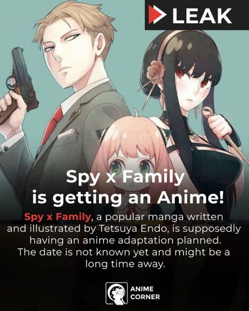 starcider: devilhacker: SPY X FAMILY IS GETTING ANIME ADAPTATION!!! I DONT CARE HOW LONG IT TAKE!&nb