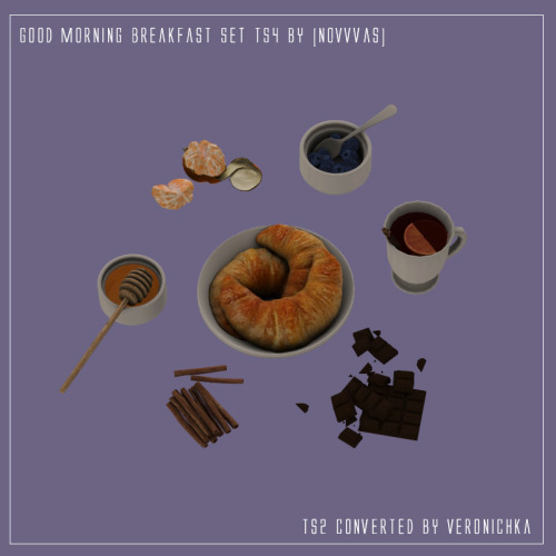 Two sets of breakfasts4t2 (you can find them in sculptures) ♥ Original meshes&textures by @novvv