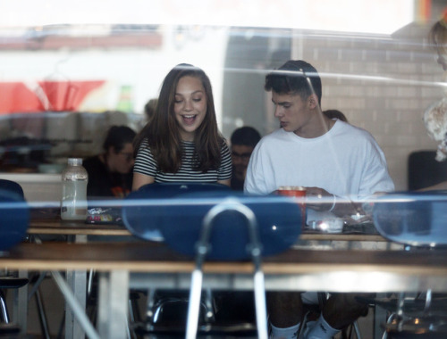 Maddie Ziegler and Jack Kelly spotted outside of Duff’s Cake Mix in West Hollywood, California