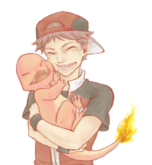 othersketchbook:  Pokemon: The Origin excites me. I drew Red with Pikachu before hearing about the animation and drew another one with Charmander after I heard the news. 