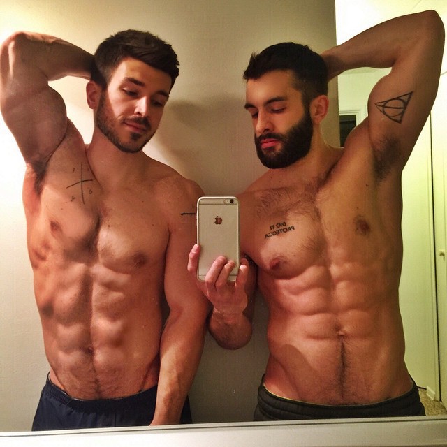 pecstacular:  Meet swolemates and partners Justin and Nick. You’ve seen their sexy