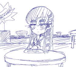 satsuci:satsuki, alone in a food court (2015)it was her 18th birthday too  sis! DX&gt;