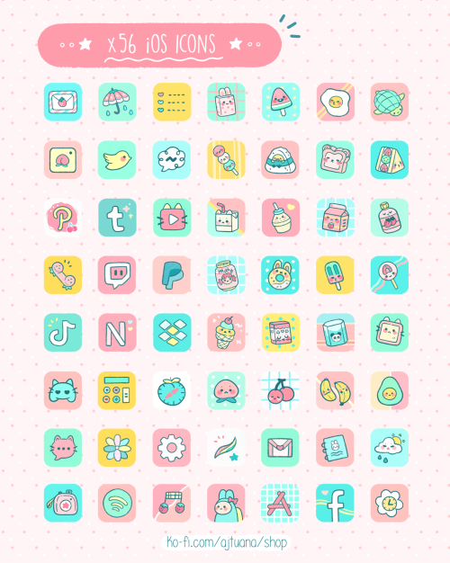  -ˋˏ iOS icons now available in my ko-fi shop ! ˎˊ˗ I’m sorry it took so long! These have been rep