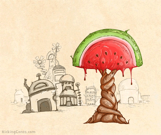 Kicking Cones — WATERMELON TREES! [Spastic] animated sketch...