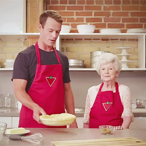 kanerboo: Jonathan Toews bakes tarte au sucre with Grandmaman Leroux (x) thanks to @luxnowell again 