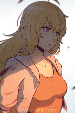 koyoriin:  http://www.pixiv.net/member.php?id=12576068 http://instagram.com/koyori_n/ Finished up Yang too! Already finished the rest of Team RWBY’s Volume 4 outfits, so I’ll post a photoset soon! [Previous RWBY fanart] 