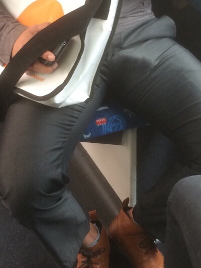 theslinkerthings: dirtyhairyscot:Why do I never get guys like this on my train?! Wow! I would just d