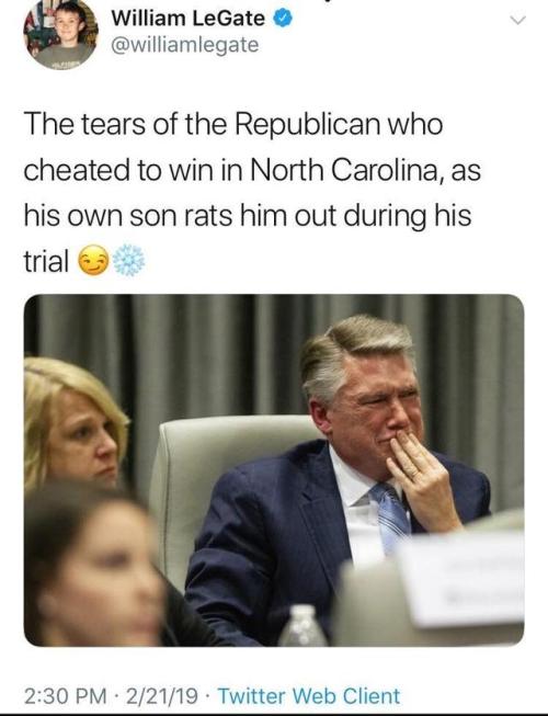 magnoliaalchemist:saywhat-politics: The tears of the Republican who cheated to win in North Carolina