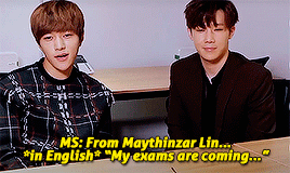 gyuzizis:  myungsoo and sunggyu’s message to the inspirit with exams 