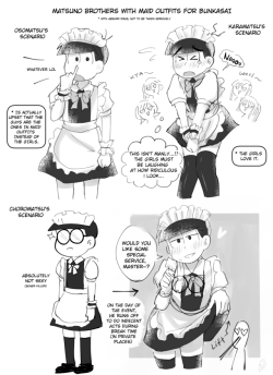 swingchime:  highkey scared of the flood of movie spoilers coming soonanyways here’s some 18matsus with maid outfits!