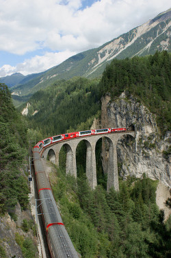 damienbasileblog: Glacier Express on Landwasser Viaduct, Switzerland