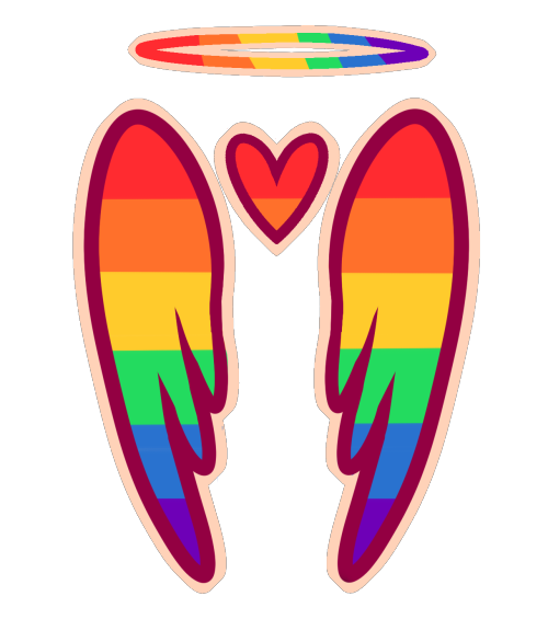 nephylim9:Sexuality angel wing designs! check out the links below to grab a sticker/bag/mug/ecthomo 