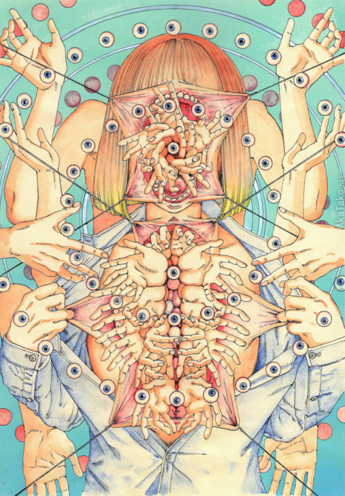 &ldquo;Senju Kannon&rdquo; by Shintaro Kago is printed in his 2020 art book SHISHI RUIRUI (P