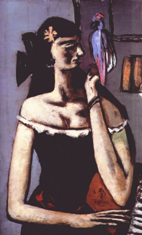 Woman with parrot, 1946, Max Beckmann