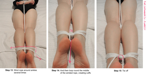 Shibari Tutorial: The Hog Tie You&rsquo;ll need 50&rsquo; of rope, or two 30&rsquo; piec