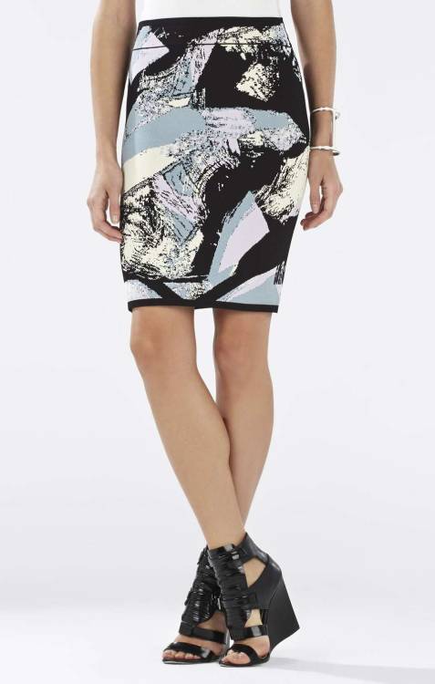 Pavel Jacquard Pencil Skirt
