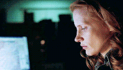 pulpflction:  fake film meme: Compromised // starring Jessica Chastain and Tom