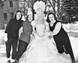 back-then:  Princess snow sculpture, 1953