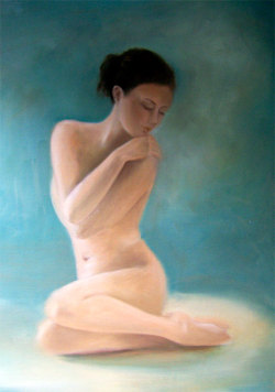 artbeautypaintings:  Delicate nude - Nguyen Anne