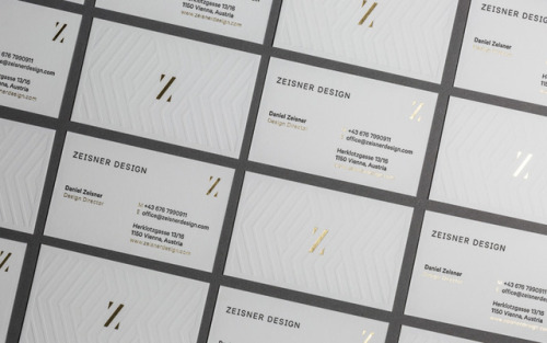 Sophisticated business card for product designer Daniel Zeisner, by Matthias Kronfuss studio