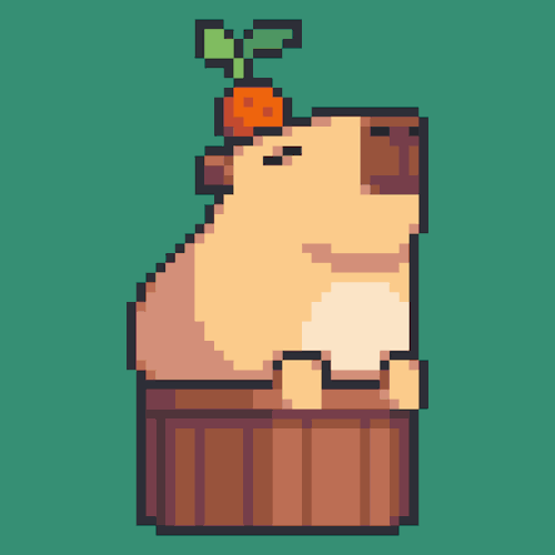 I made a little animated Avatar of my capybara for - Super Happy Pixel  Dungeon