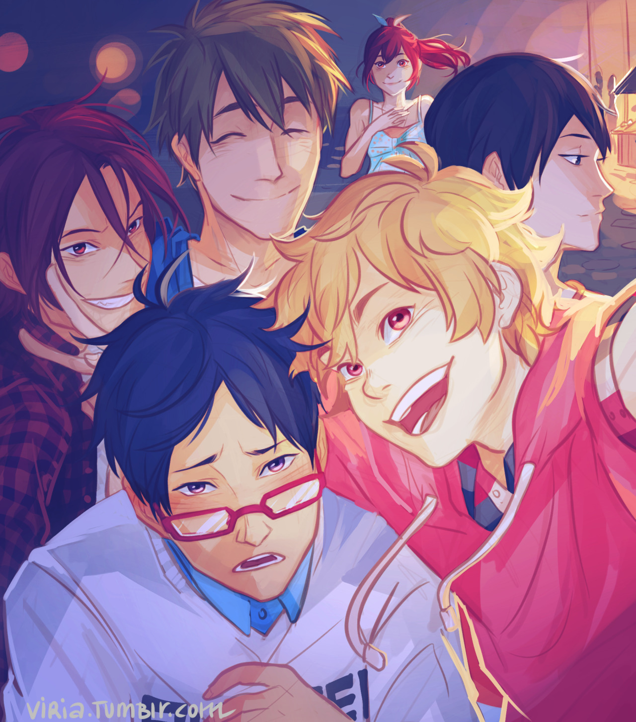 viria:  Rei-chan doesn’t quite get this selfie game and Gou is happy Rin-Rin smiles