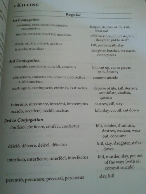 tomoedachii:only in latin are there (at least) 13 different ways to say to kill