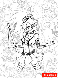peppertode:  pepsketch:   BRING IT!!!!Pose ref: http://random-acts-stock.deviantart.com/art/Sword-pose-stock-6-159314811  Announcing my new 2nd blog, just for sketches and WIPs! http://pepsketch.tumblr.com   babe~ &lt;3